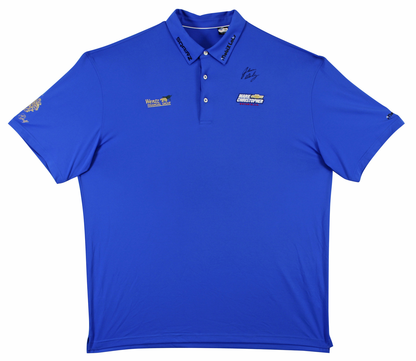 John Daly Authentic Signed Match Worn Blue  Polo Shirt BAS #BK84738