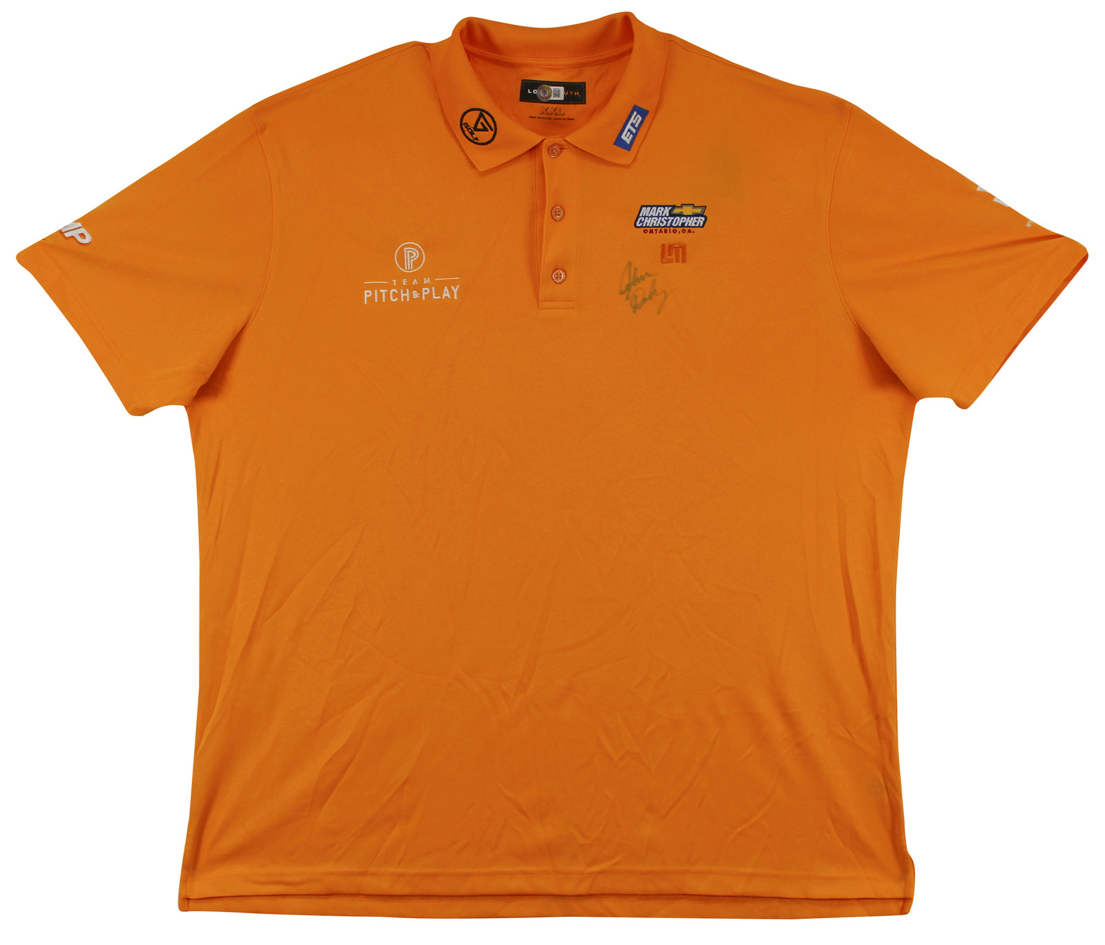 John Daly Authentic Signed Match Worn Orange Loudmouth Polo Shirt BAS #BK84782