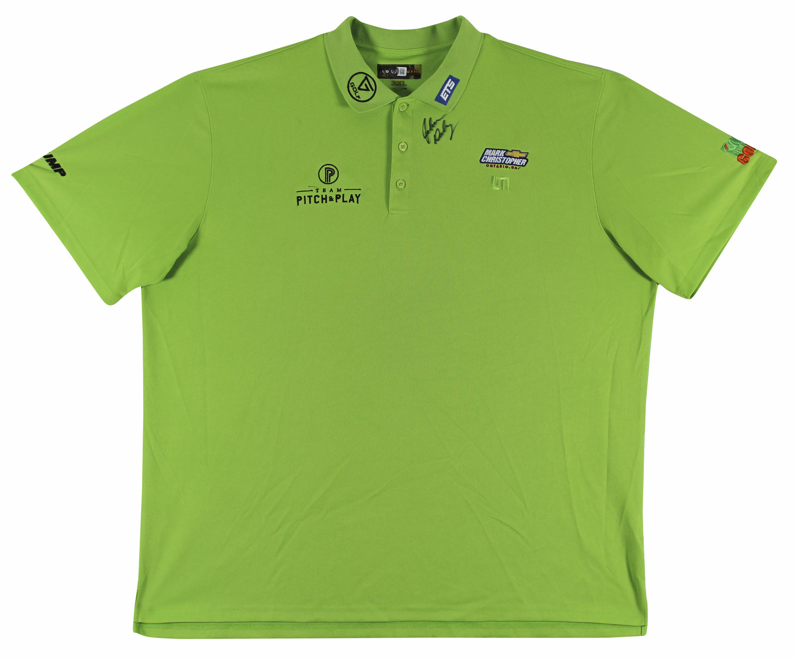 John Daly Authentic Signed Match Worn Green Loudmouth Polo Shirt BAS #BK84764