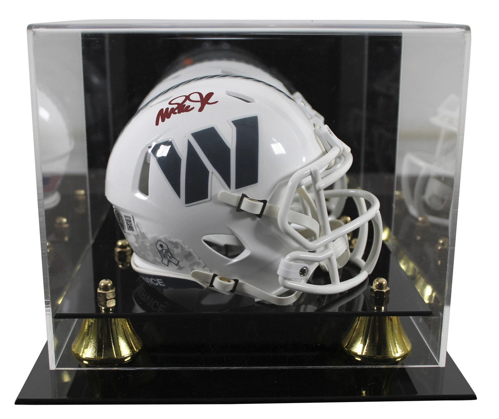 Commanders Magic Johnson Signed STS III Speed Mini Helmet W/ Case BAS Witness 2