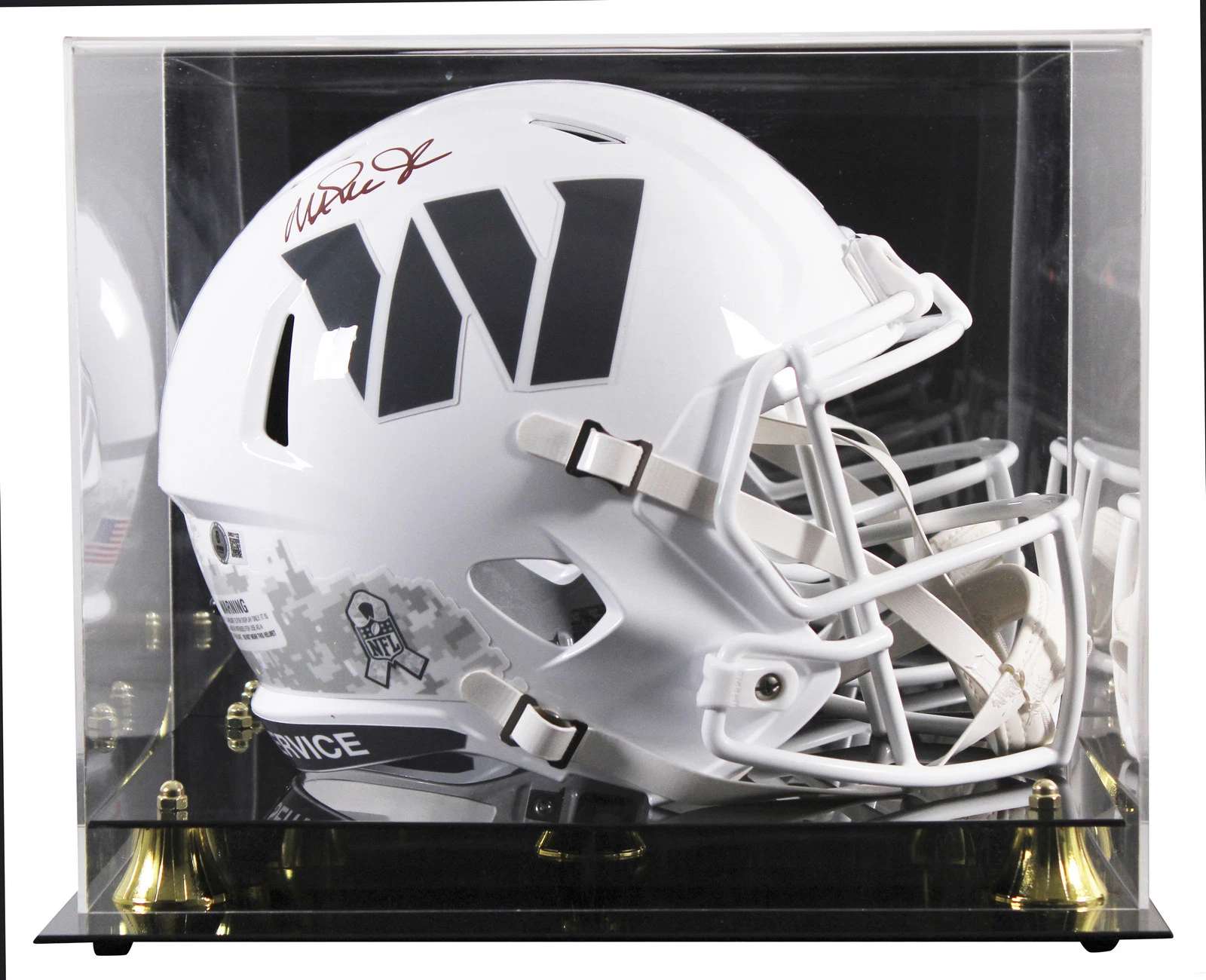 Commanders Magic Johnson Signed STS III F/S Speed Rep Helmet W/ Case BAS Wit 2