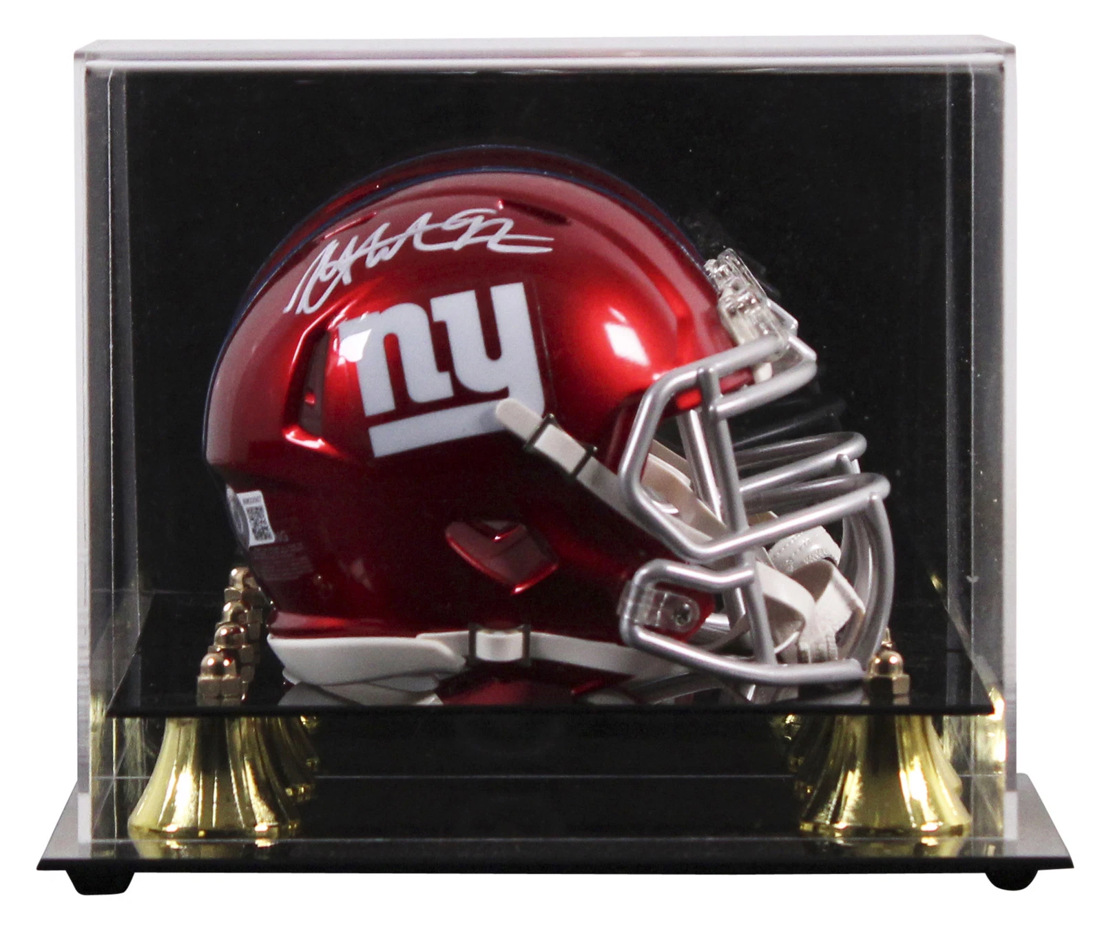 Giants Michael Strahan Signed Flash Speed Mini Helmet W/ Case BAS Witnessed
