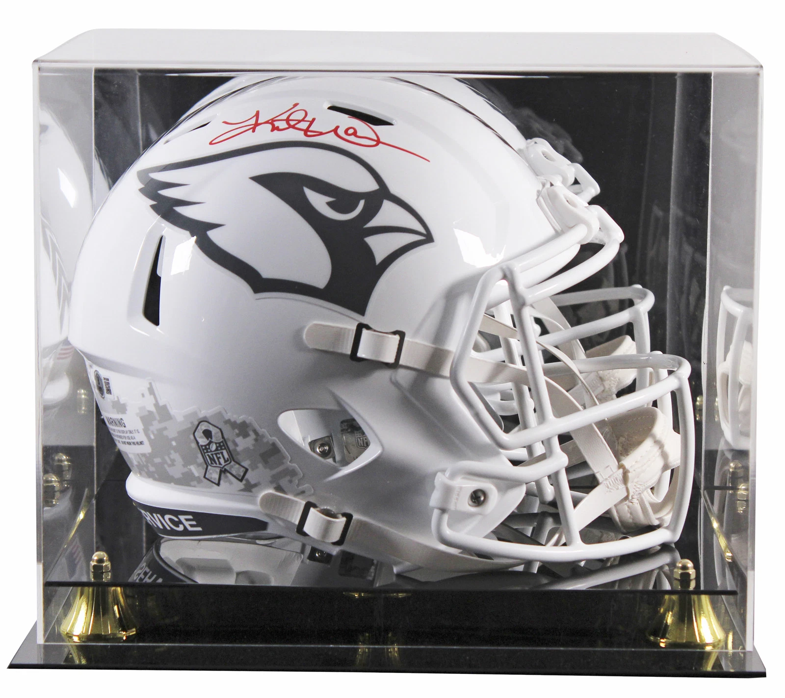 Cardinals Kurt Warner Signed STS III Full Size Speed Rep Helmet W/ Case BAS Wit