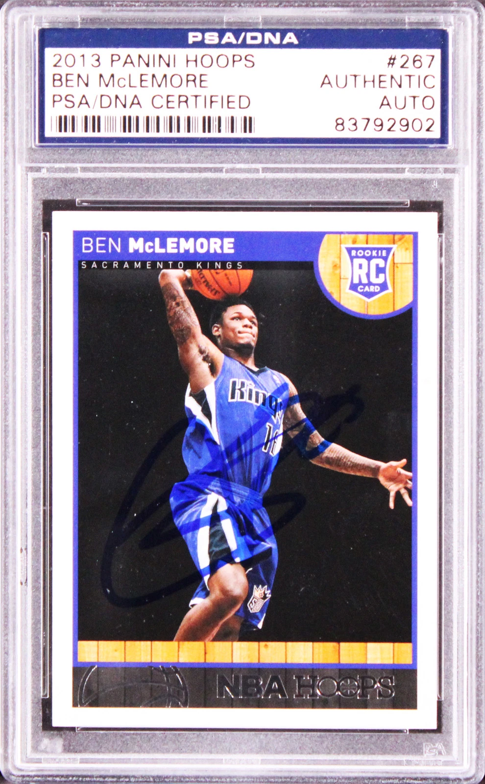 Kings Ben McLemore Authentic Signed 2013 Panini Hoops #267 Rookie Card PSA Slab