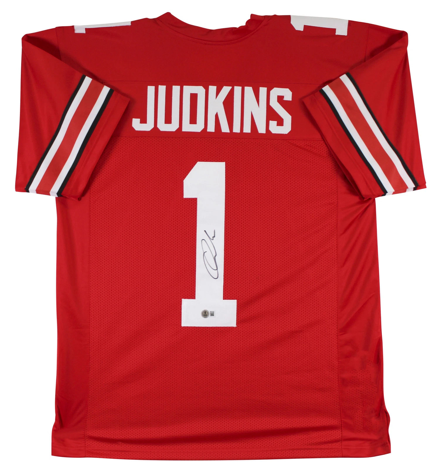 Ohio State Quinshon Judkins Authentic Signed Red Pro Style Jersey BAS Witnessed