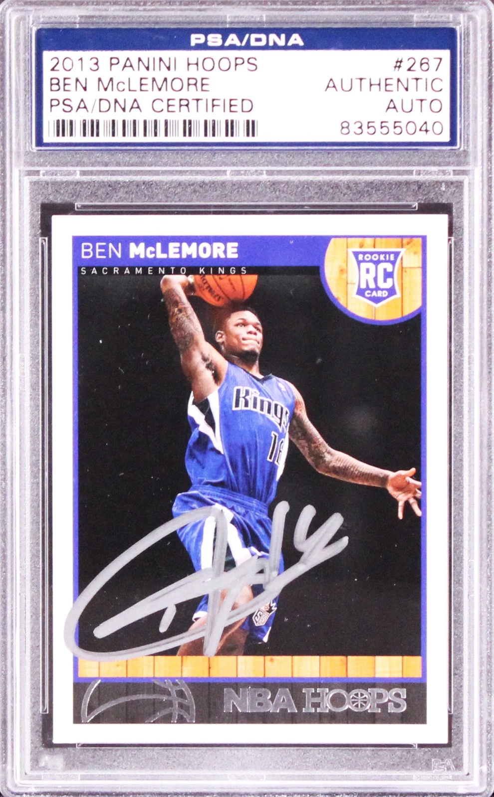 Kings Ben McLemore Authentic Signed 2013 Panini Hoops #267 Rookie Card PSA Slab