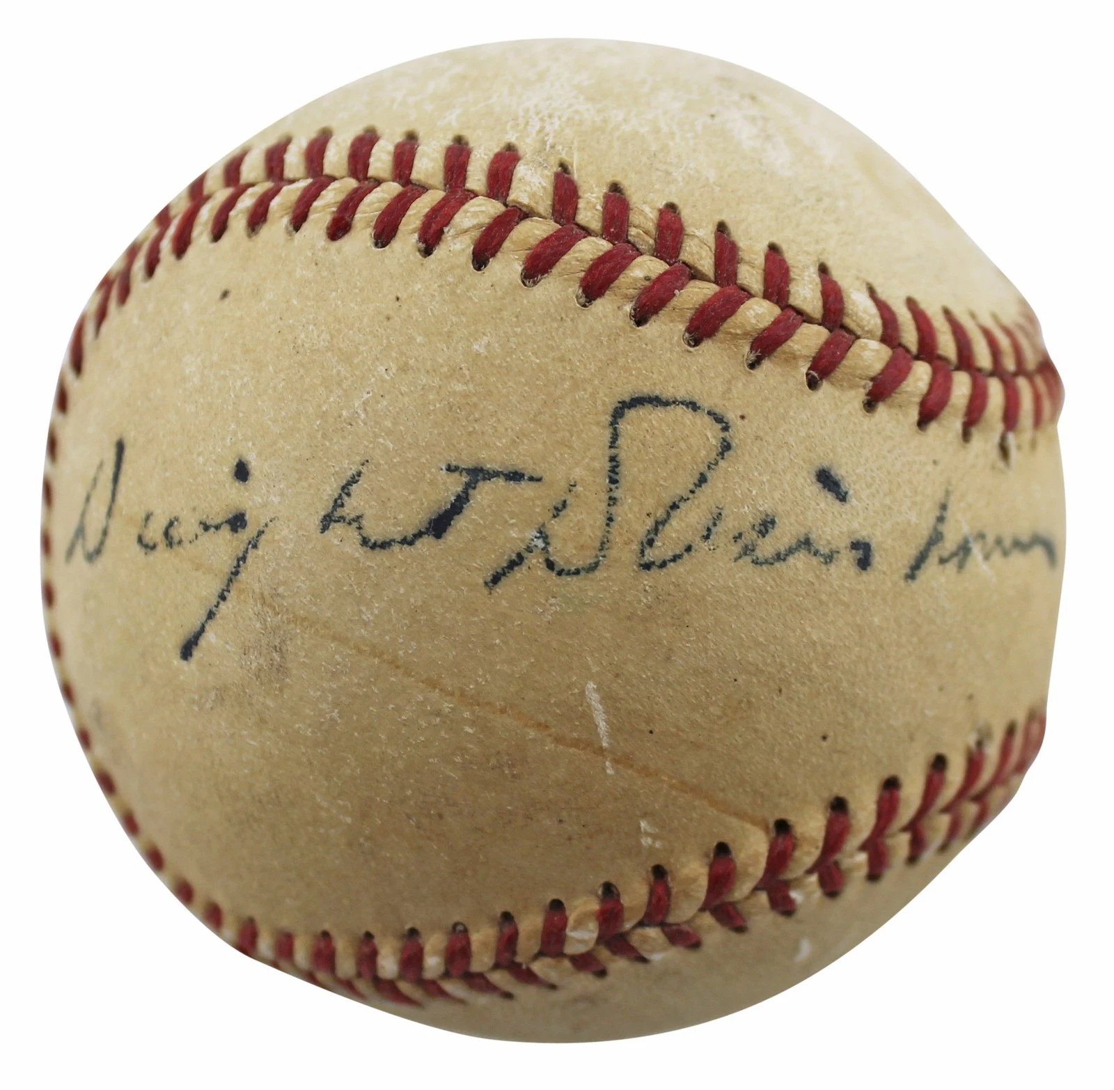 Dwight D. Eisenhower Authentic Signed WIlliam Harridge Oal Baseball BAS & PSA