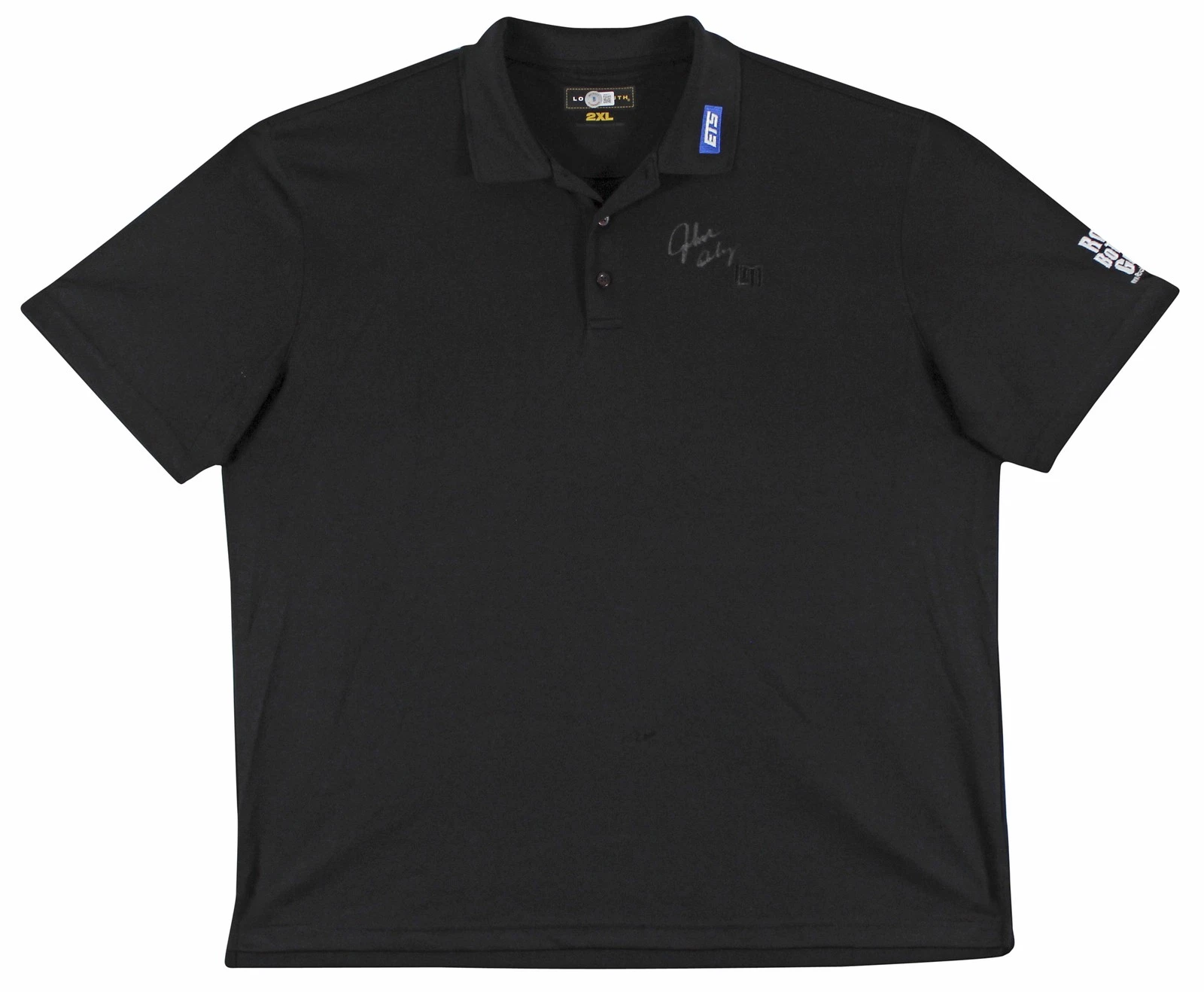 John Daly Authentic Signed Match Worn Black Loudmouth Polo Shirt BAS #BK84771