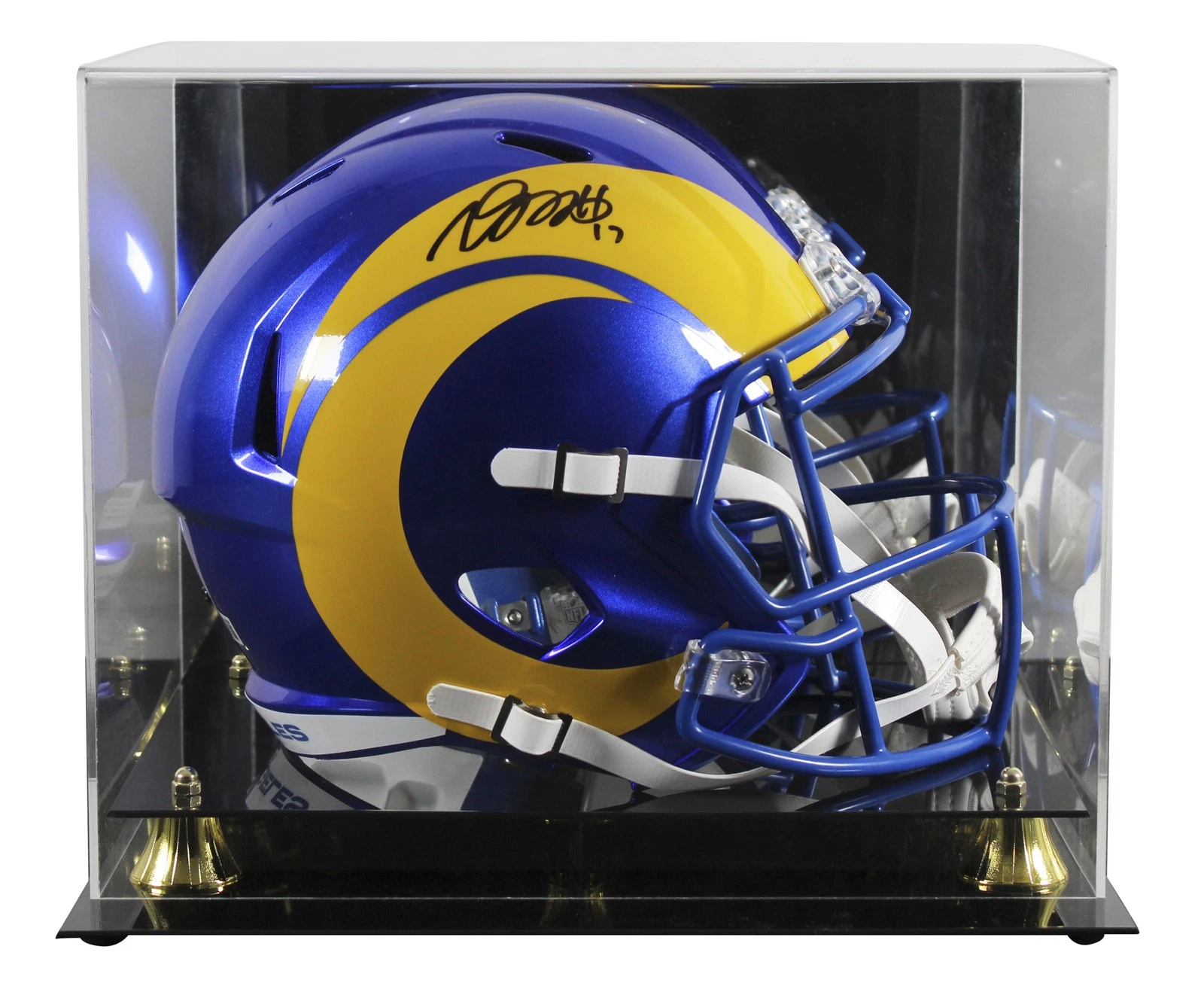 Rams Davante Adams Signed Full Size Speed Rep Helmet W/ Case BAS Witnessed