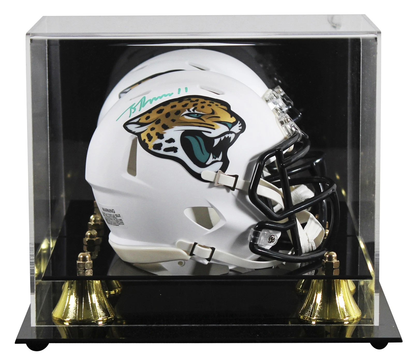 Jaguars Brian Thomas Jr. Signed On-Field Alt 2024 Speed Mini Helmet W/ Case Fan