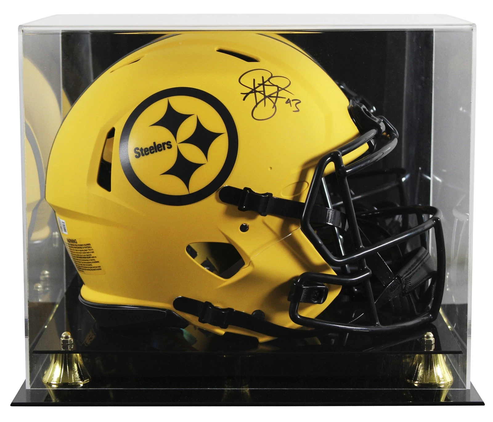 Steelers Troy Polamalu Signed Rave Full Size Speed Proline Helmet W/ Case BAS W