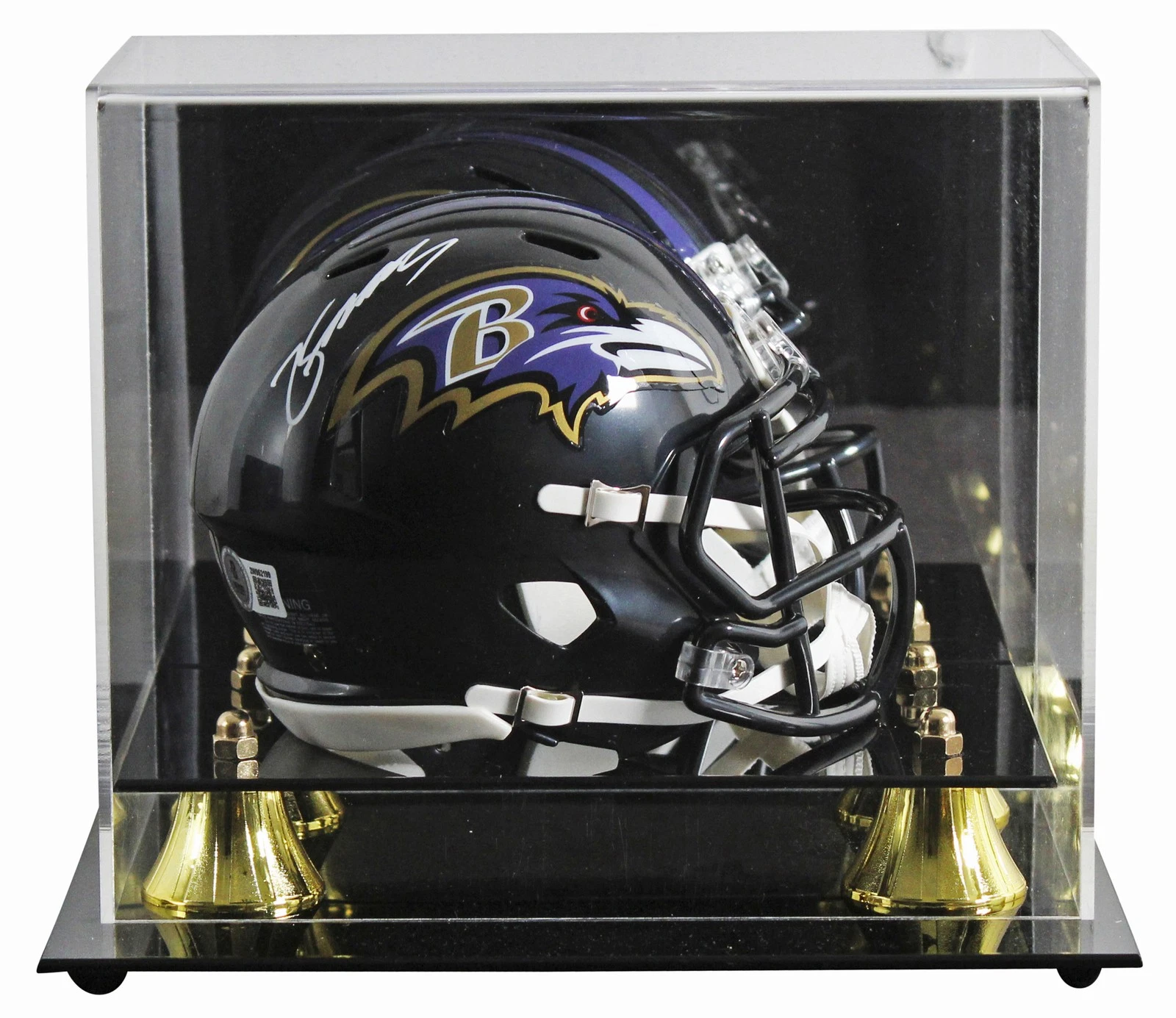 Ravens Zay Flowers Authentic Signed Speed Mini Helmet W/ Case BAS Witnessed