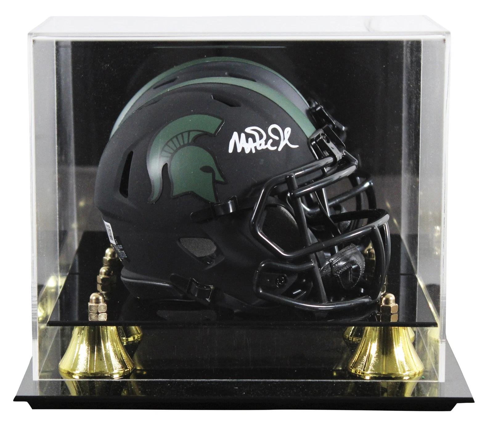 Michigan State Magic Johnson Signed Eclipse Speed Mini Helmet W/ Case BAS Wit
