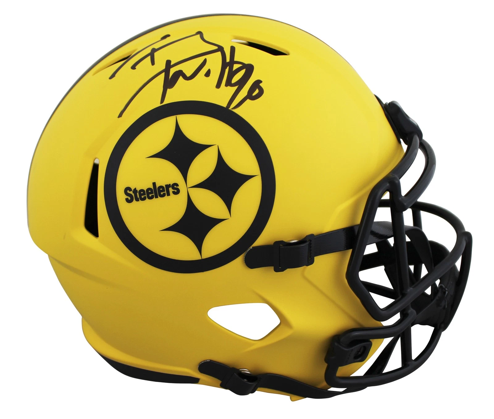 Steelers T.J. Watt Authentic Signed Rave Full Size Speed Rep Helmet BAS Witness