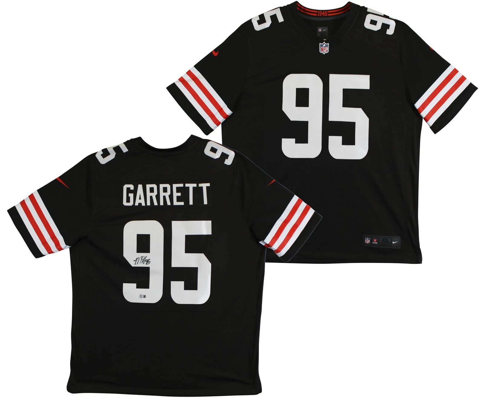 Browns Myles Garrett Authentic Signed Brown Nike Limited Jersey BAS Witnessed