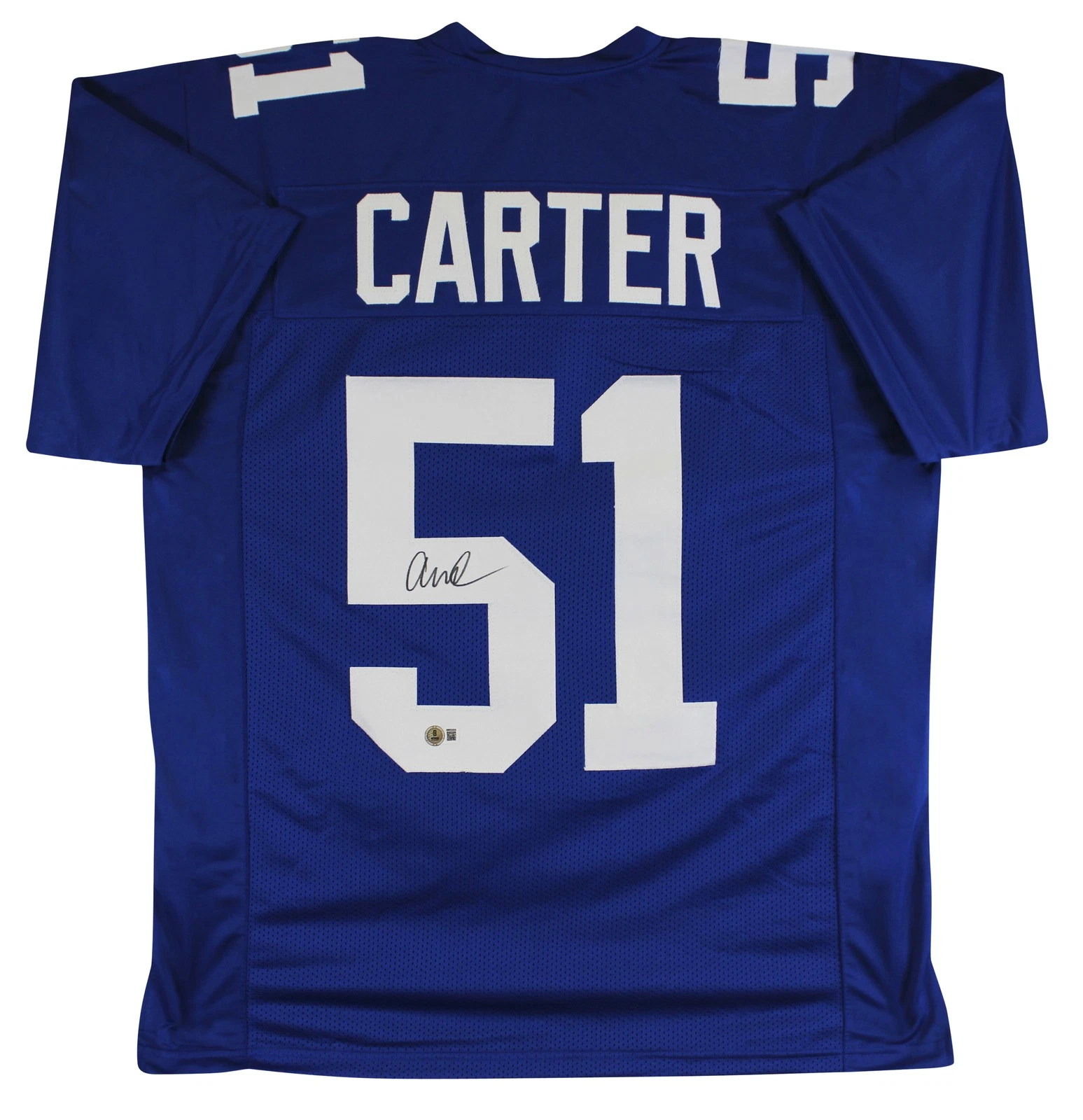 Abdul Carter Authentic Signed Blue Pro Style Jersey Autographed BAS Witnessed