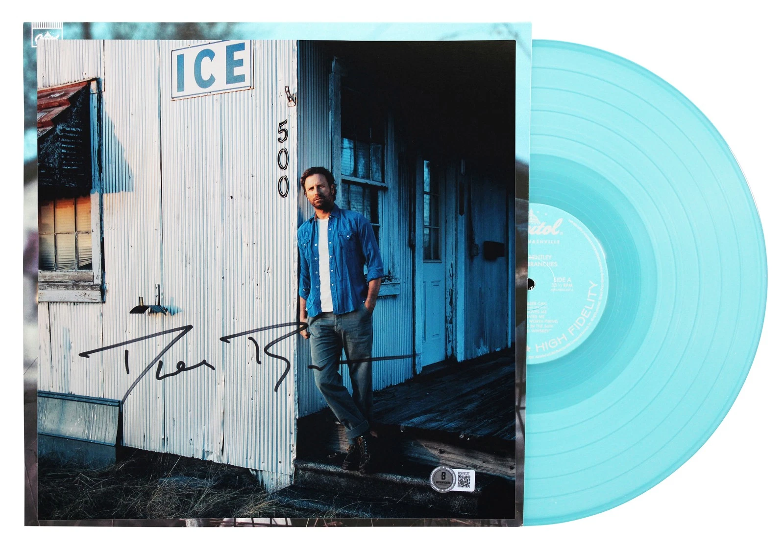 Dierks Bentley Authentic Signed Broken Branches Album Flat w/ Album & Vinyl BAS
