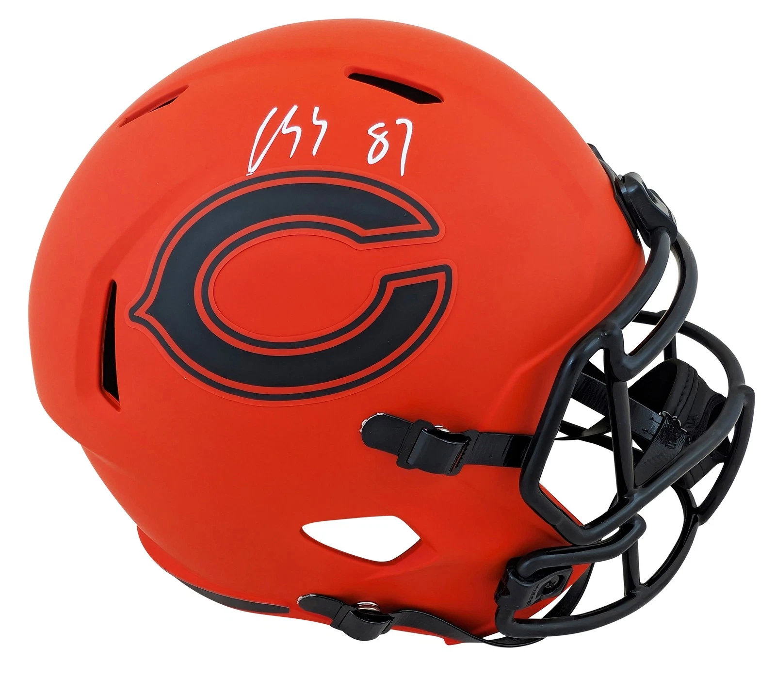 Bears Luther Burden III Signed Rave Full Size Speed Rep Helmet BAS Witnessed