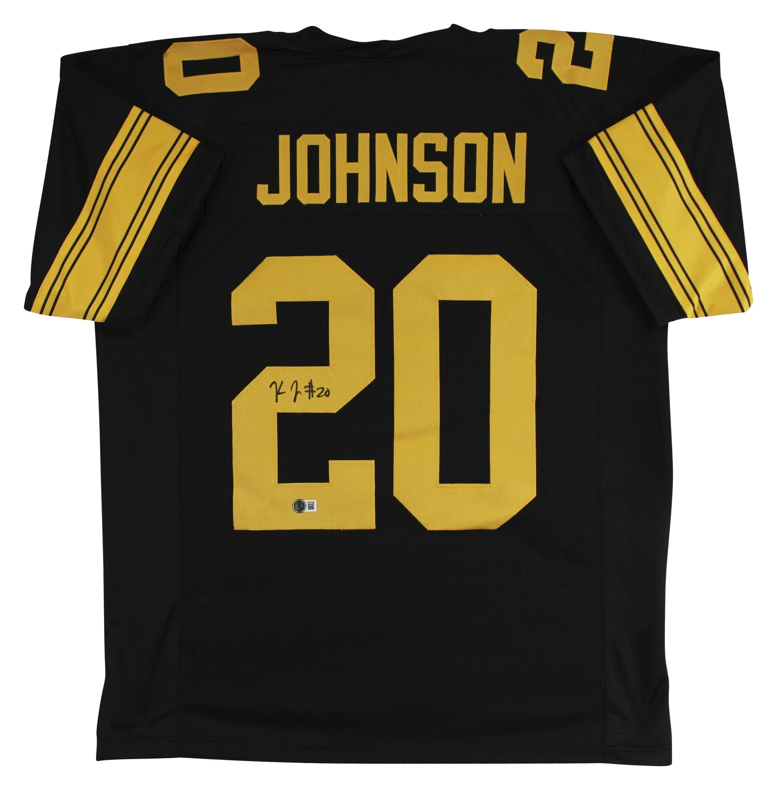 Kaleb Johnson Authentic Signed Black Color Rush Pro Style Jersey BAS Witnessed