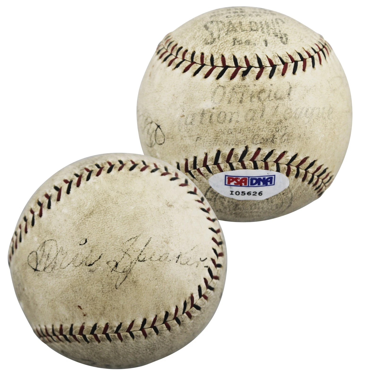 Red Sox Tris Speaker Signed Spalding International League Baseball BAS #AE34231