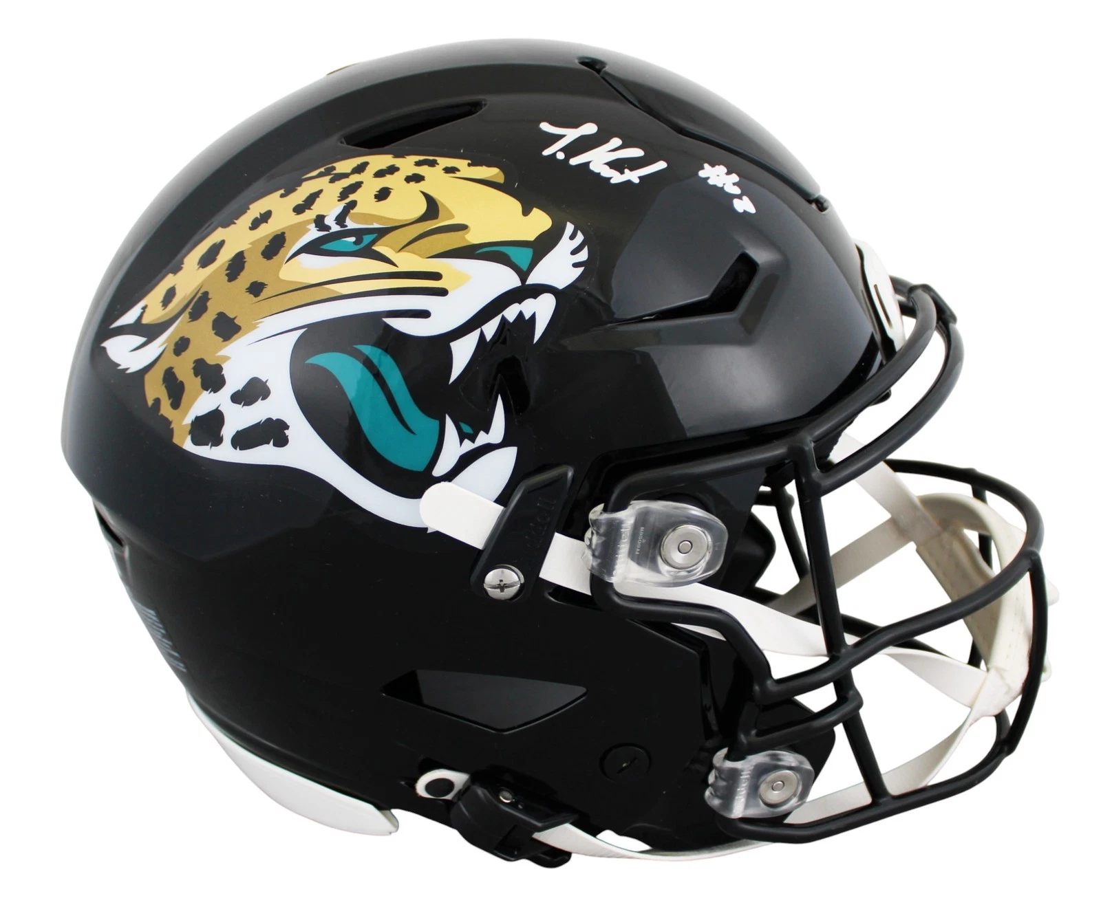 Jaguars Travis Hunter Authentic Signed Speed Flex Full Size Helmet BAS Witnessed