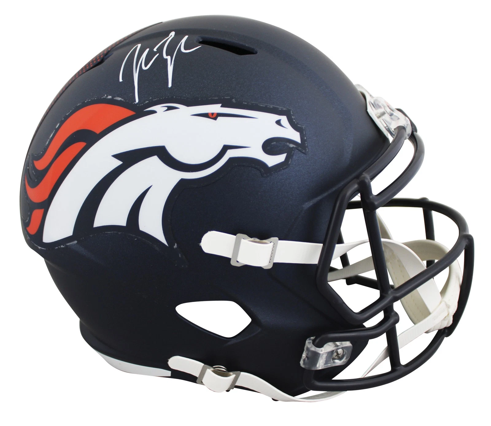 Broncos John Lynch Signed 2024 Full Size Speed Rep Helmet BAS Witnessed