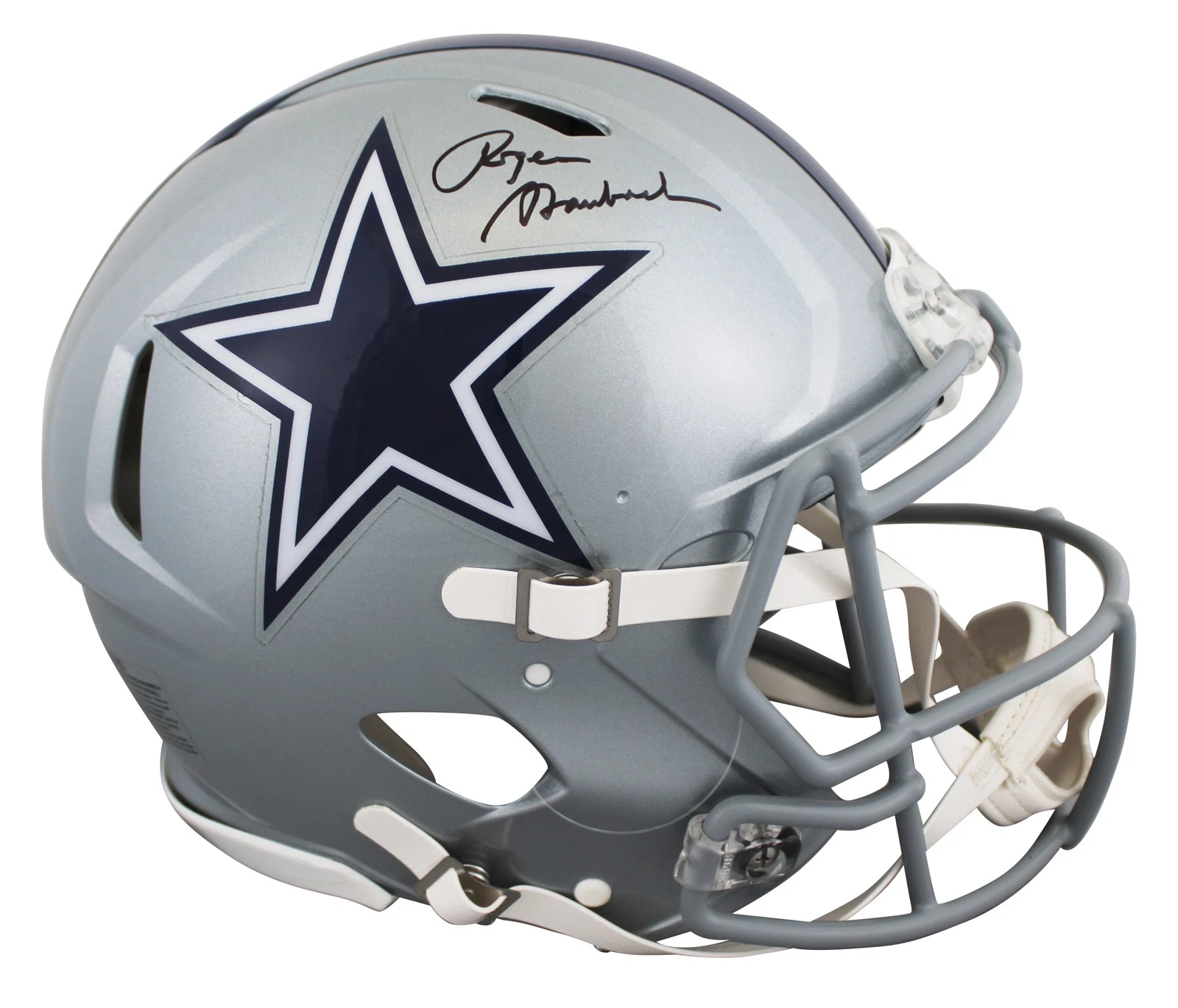 Cowboys Roger Staubach Signed Full Size Speed Proline Helmet BAS Witnessed