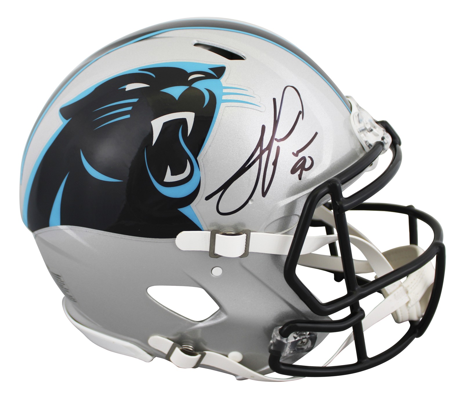 Panthers Julius Peppers Signed Full Size Speed Proline Helmet BAS Witnessed