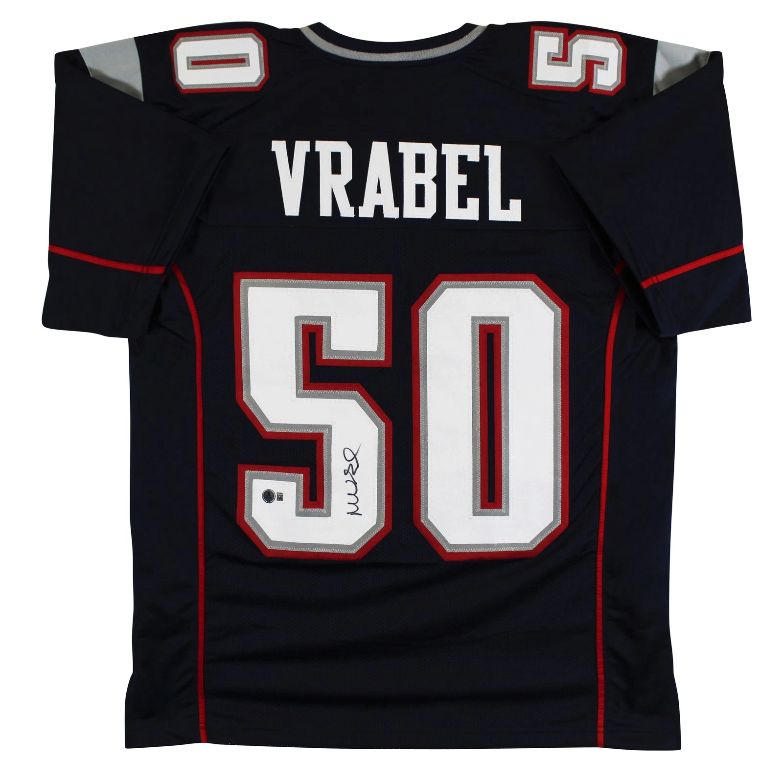 Mike Vrabel Authentic Signed Navy Pro Style Jersey Autographed BAS Witnessed