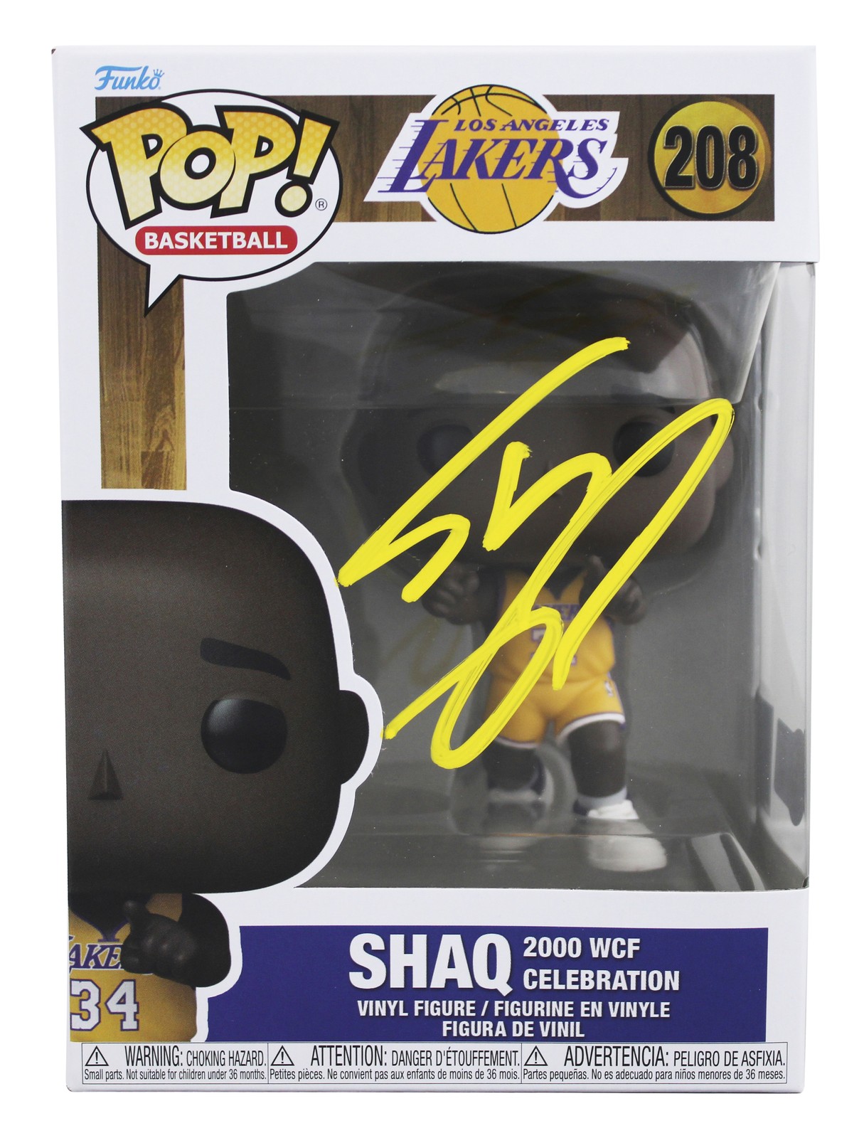 Lakers Shaquille O'Neal Authentic Signed #208 Funko Pop Vinyl Figure BAS Witness