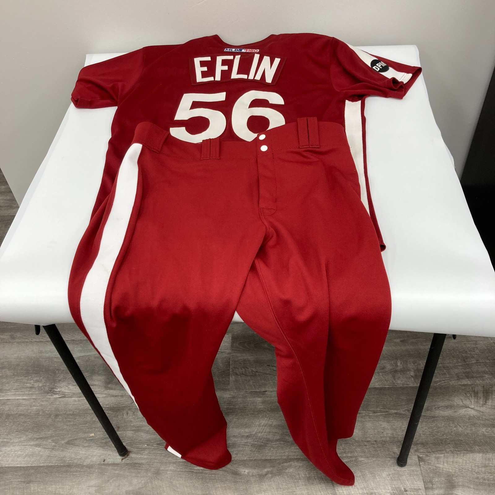 Zach Eflin Game Used 2019 Philadelphia Phillies Majestic Jersey Uniform MLB Auth