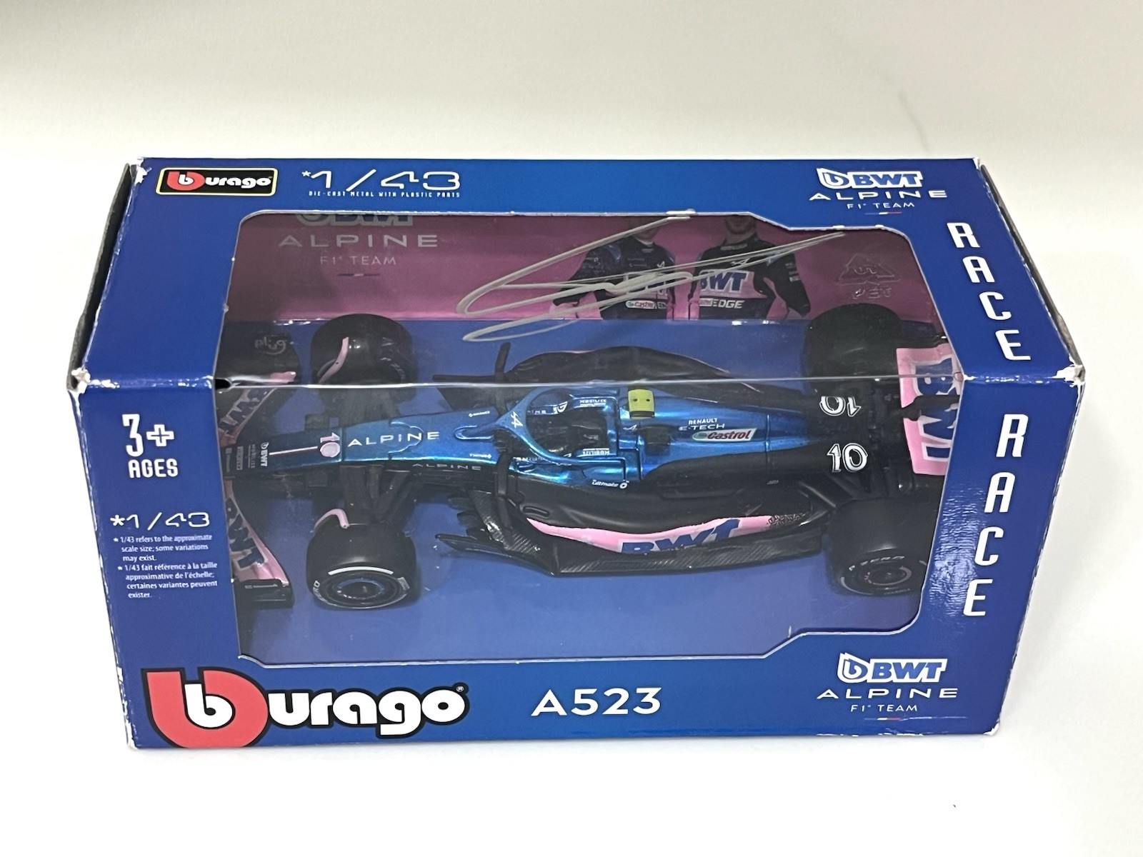 Pierre Gasly Signed 1:43 Alpine Racing Car F1 Driver Formula 1 Beckett Cert 2