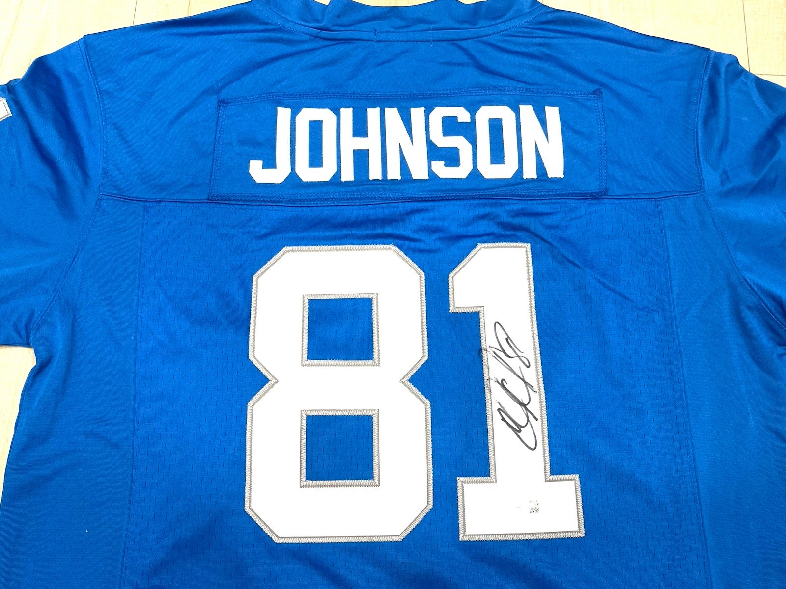 Calvin Johnson Hand Signed Detroit Lions Jersey Autographed BAS Beckett Cert 4