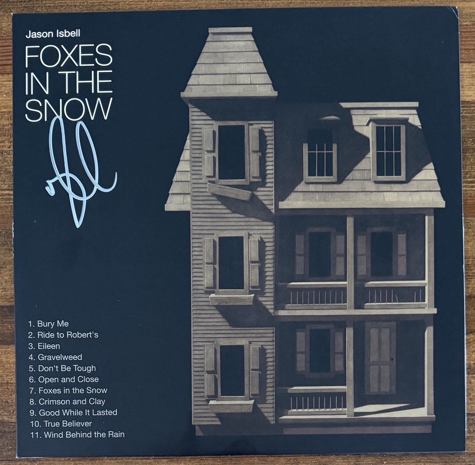 SIGNED Vinyl LP Cover Jason Isbell Foxes In The Snow Autographed BAS Beckett COA