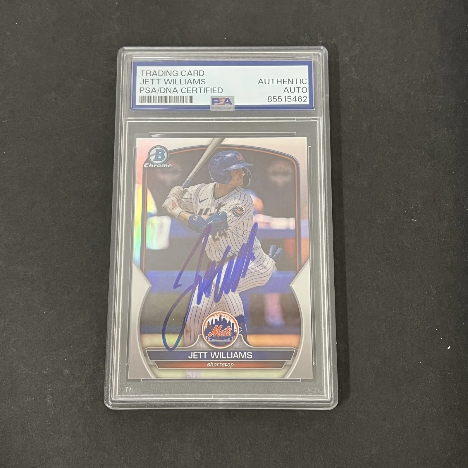2023 Topps Bowman Chrome #BDC-99 Jett Williams signed card PSA