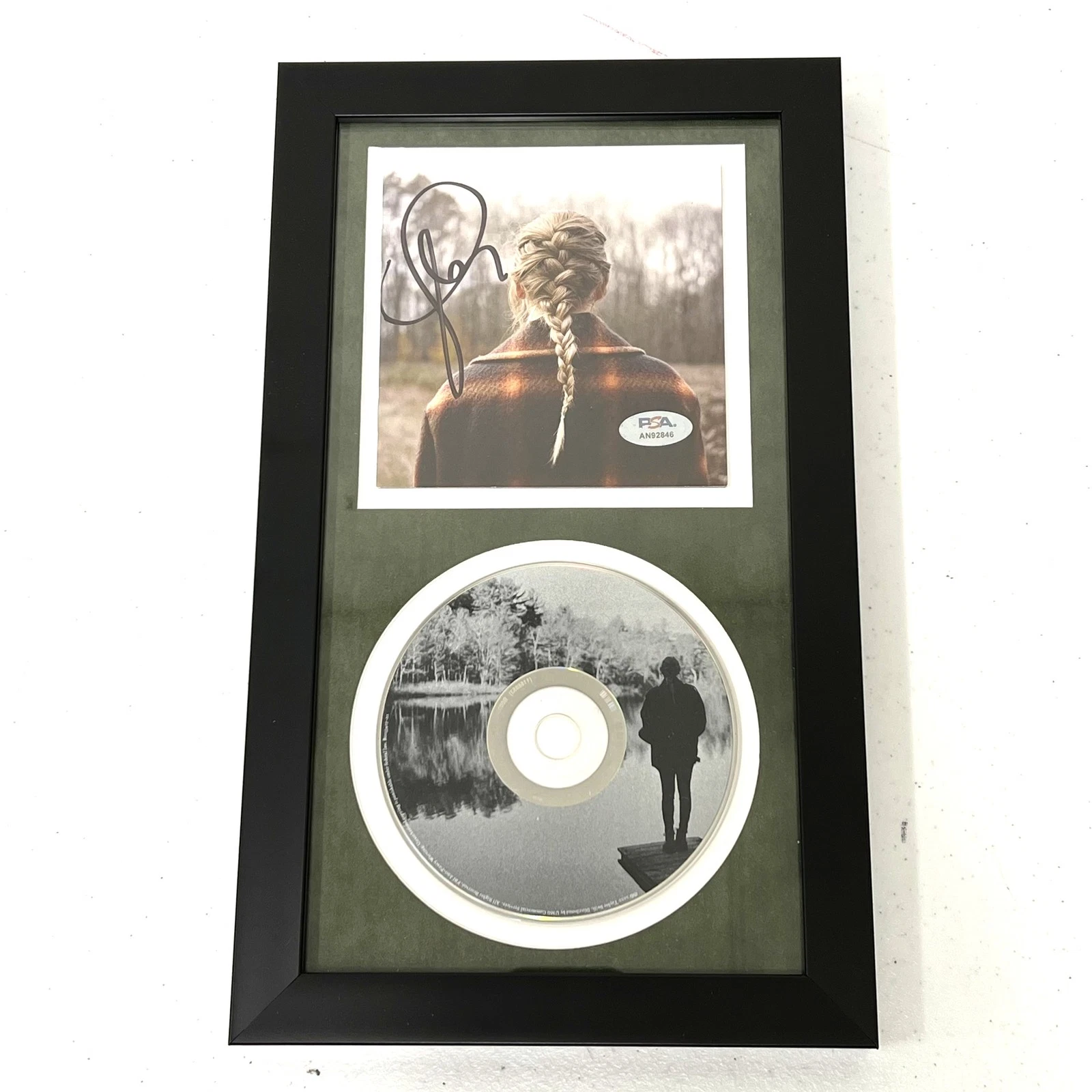 Taylor Swift Signed CD Cover Framed PSA/DNA Evermore Autographed