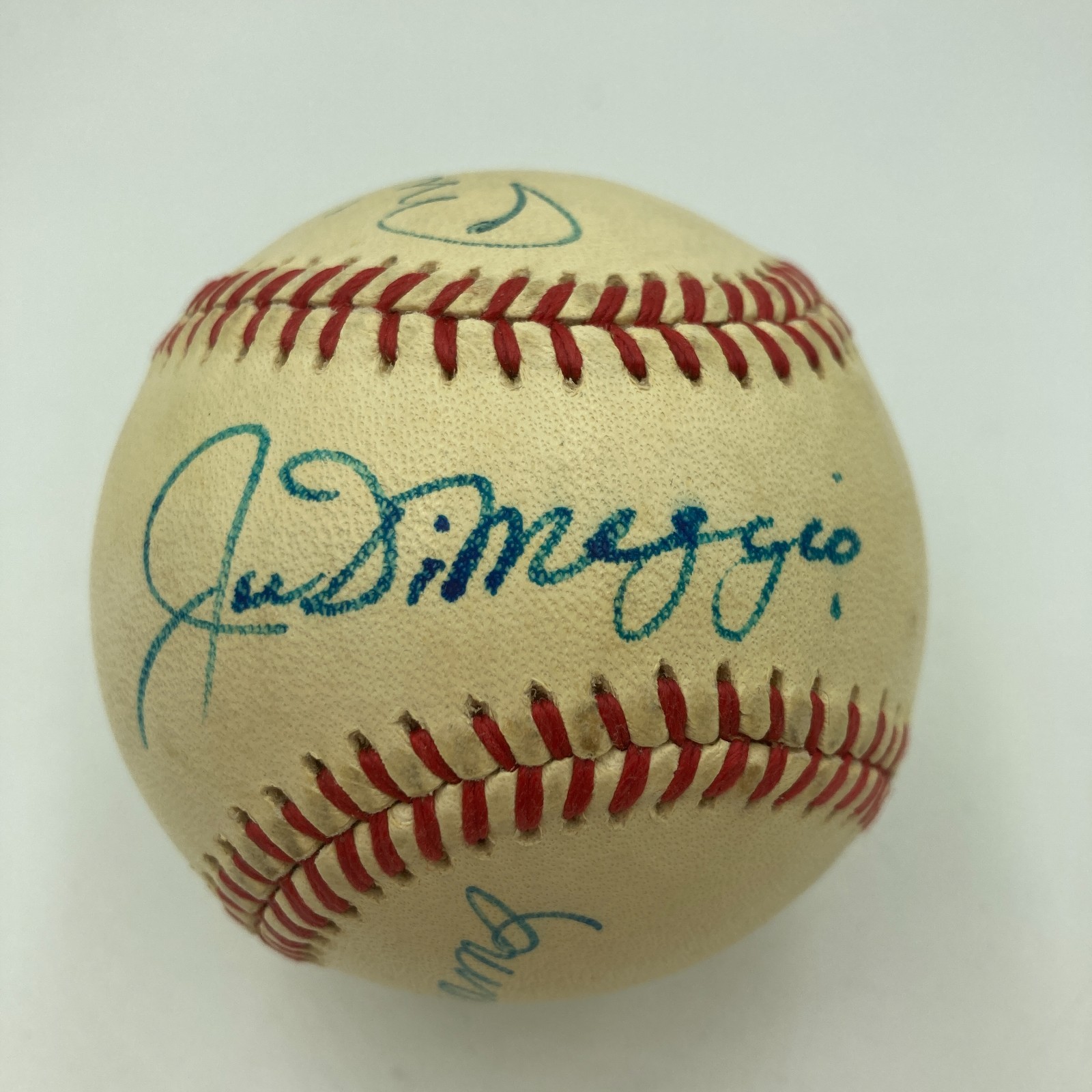 Mickey Mantle Joe Dimaggio Ted Williams Signed Baseball PSA DNA & JSA