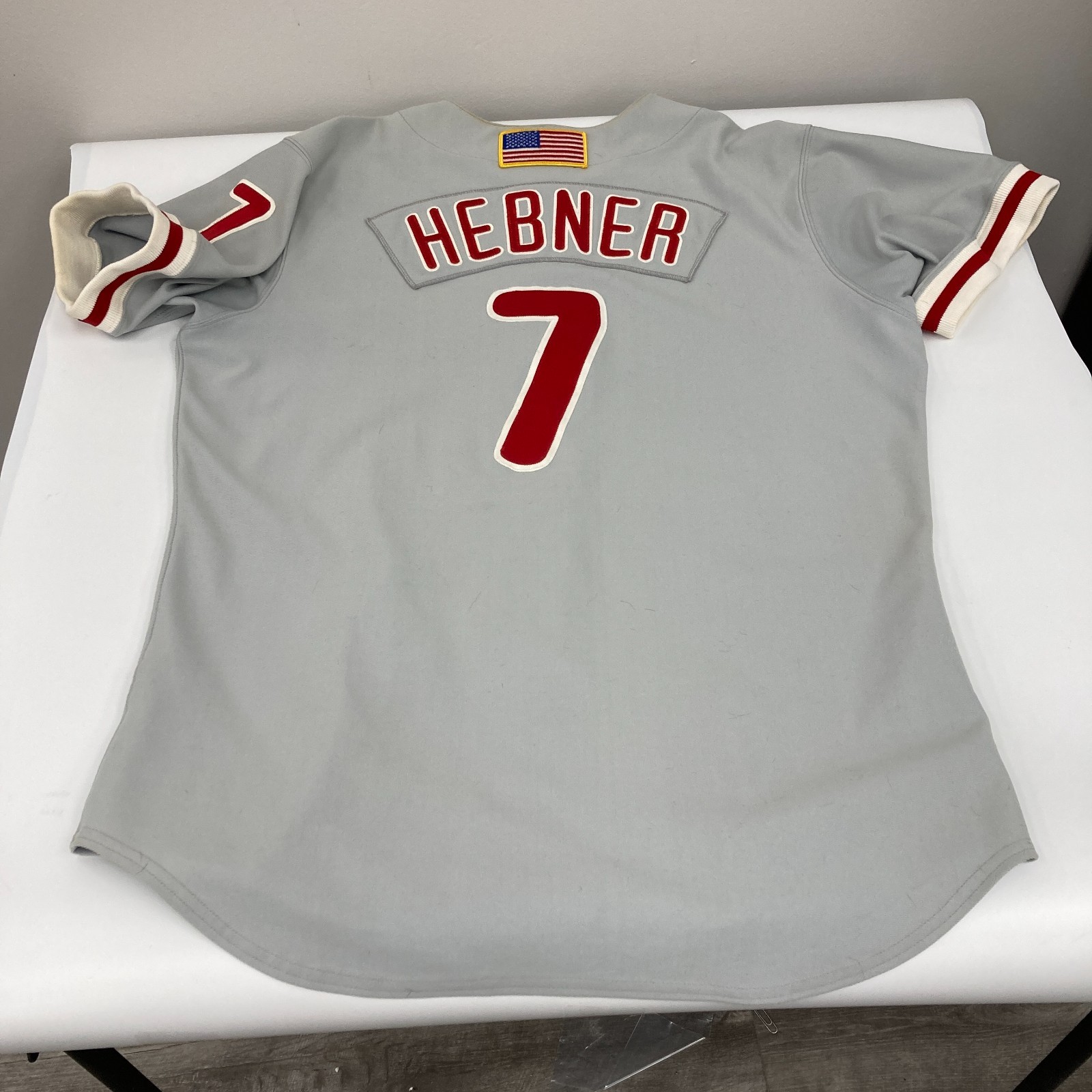 Richie Hebner 2001 Philadelphia Phillies Game Used Majestic Jersey