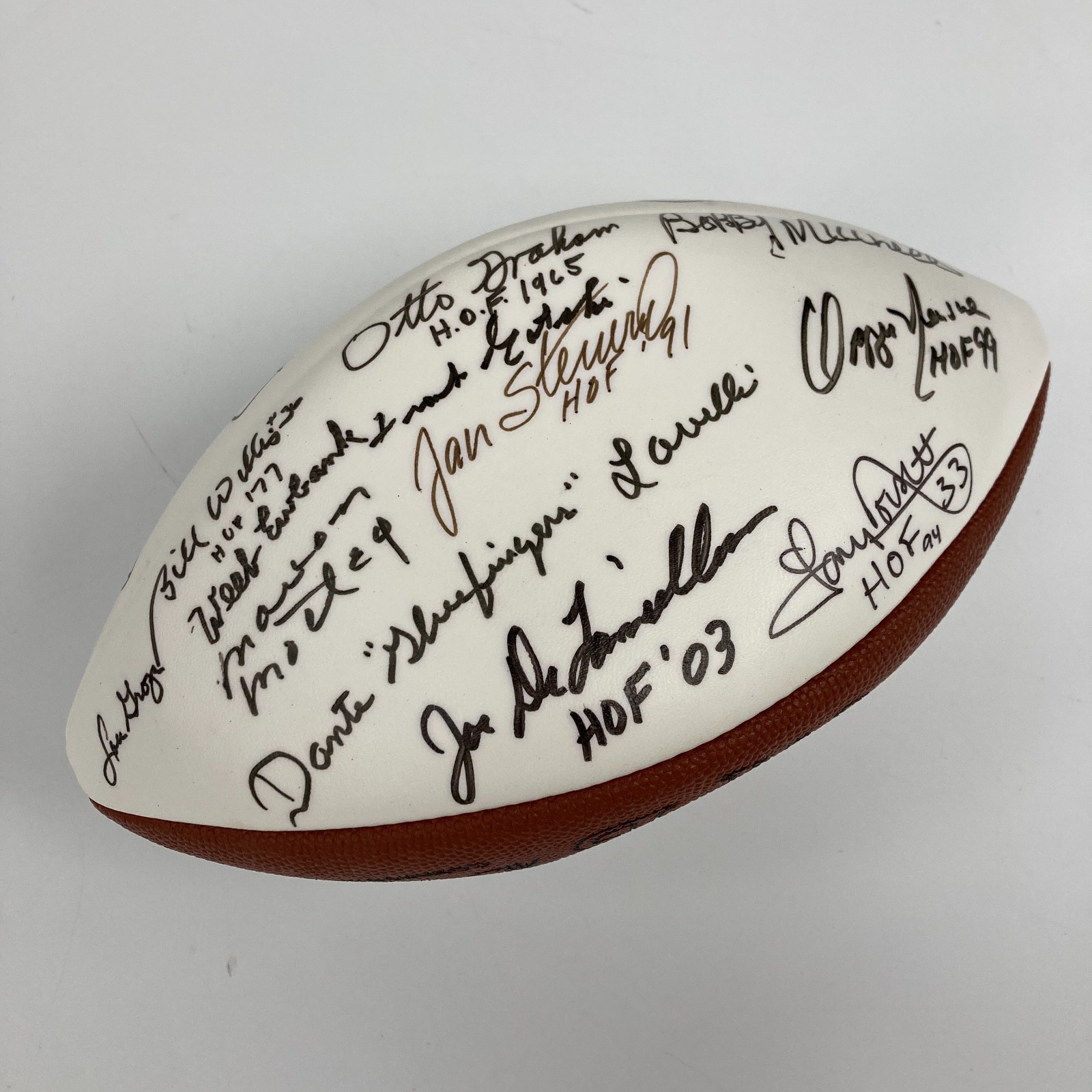 Hall Of Fame Multi Signed NFL Wilson Football 32 Signatures
