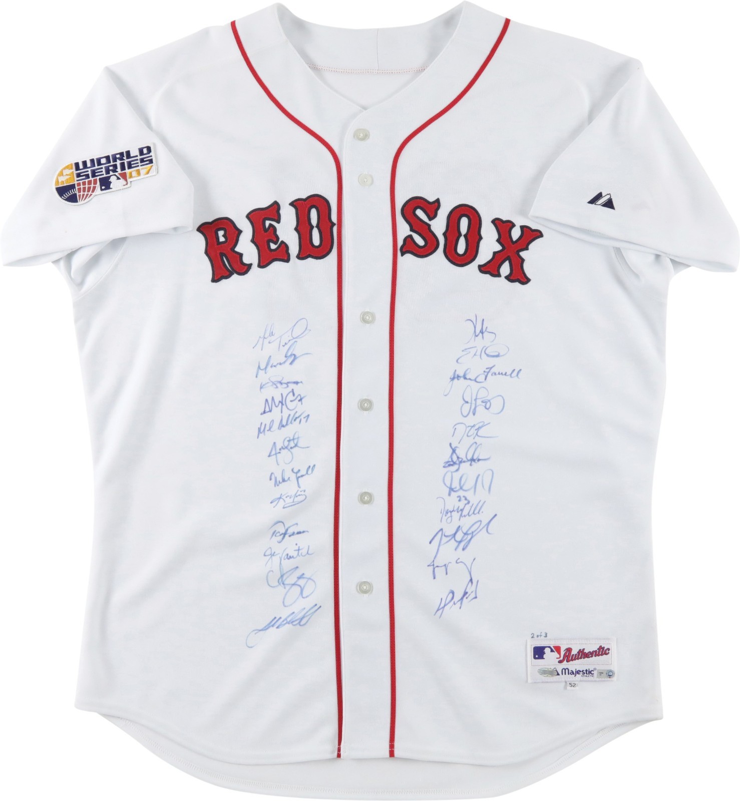 2007 Boston Red Sox Team World Series Champs Signed World Series Jersey PSA DNA