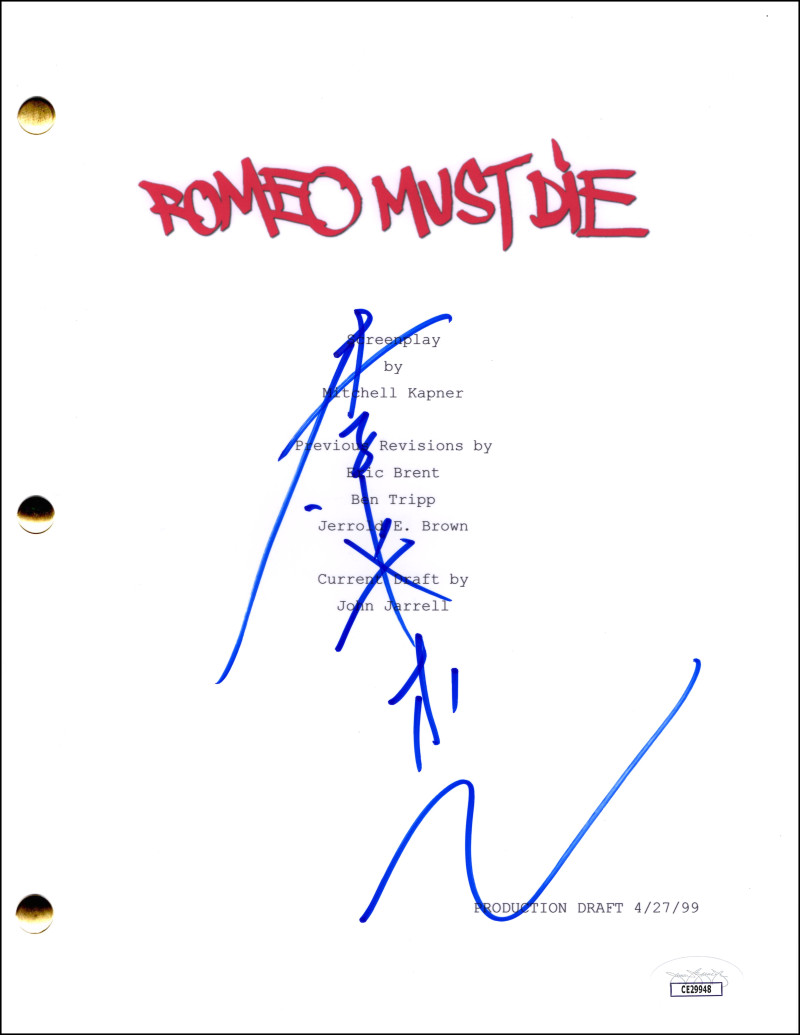 Jet Li Signed Jet Li Signed Autograph Romeo Must Die Movie Script - Costarring ...