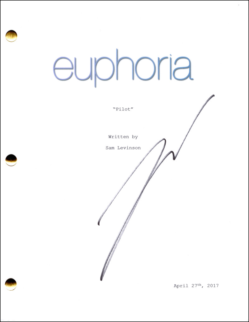 Jacob Elordi Signed Autograph Euphoria Full Pilot Script Screenplay  Nate Jacobs