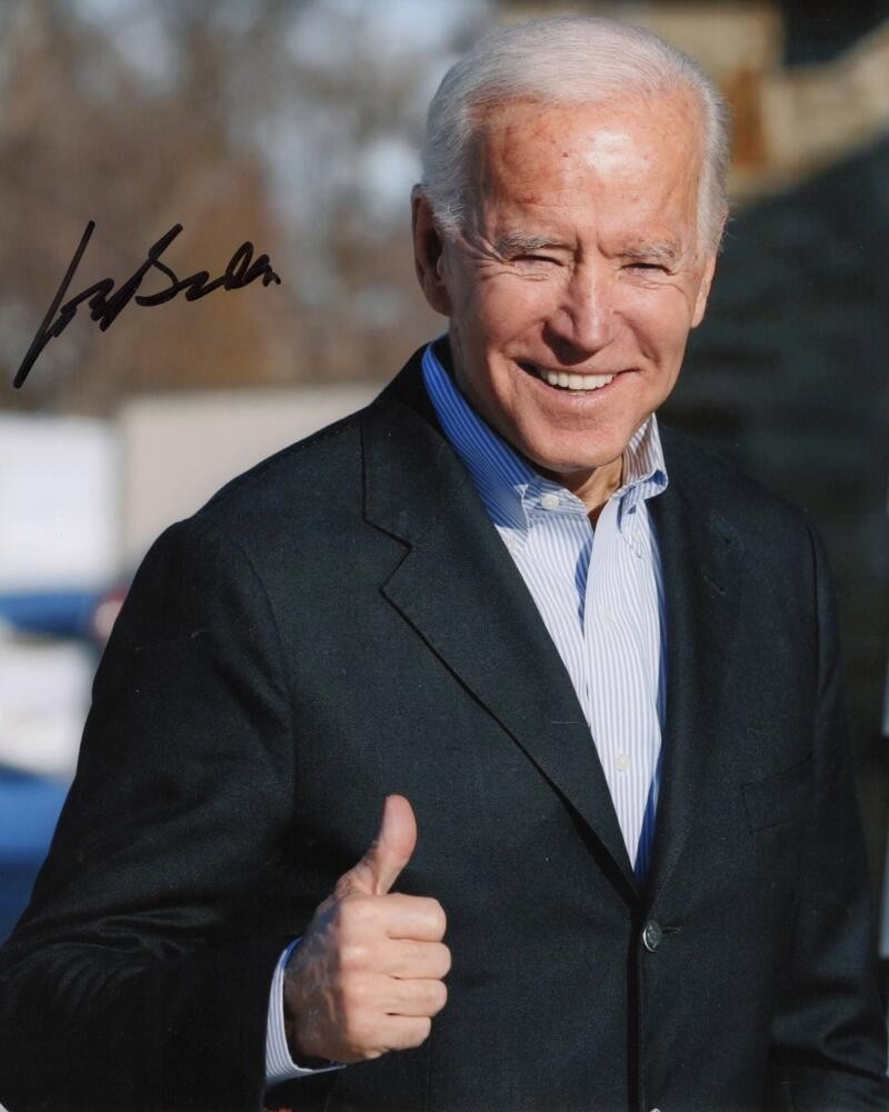 46th President Joe Biden Signed Autograph 8x10 Photo - Thumbs Up w/ JSA COA