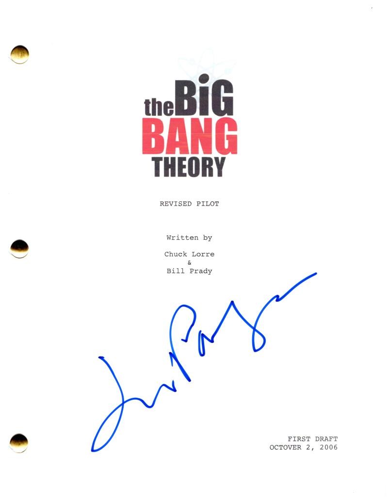 Jim Parsons Signed Autograph The Big Bang Theory Pilot Script Screenplay Sheldon