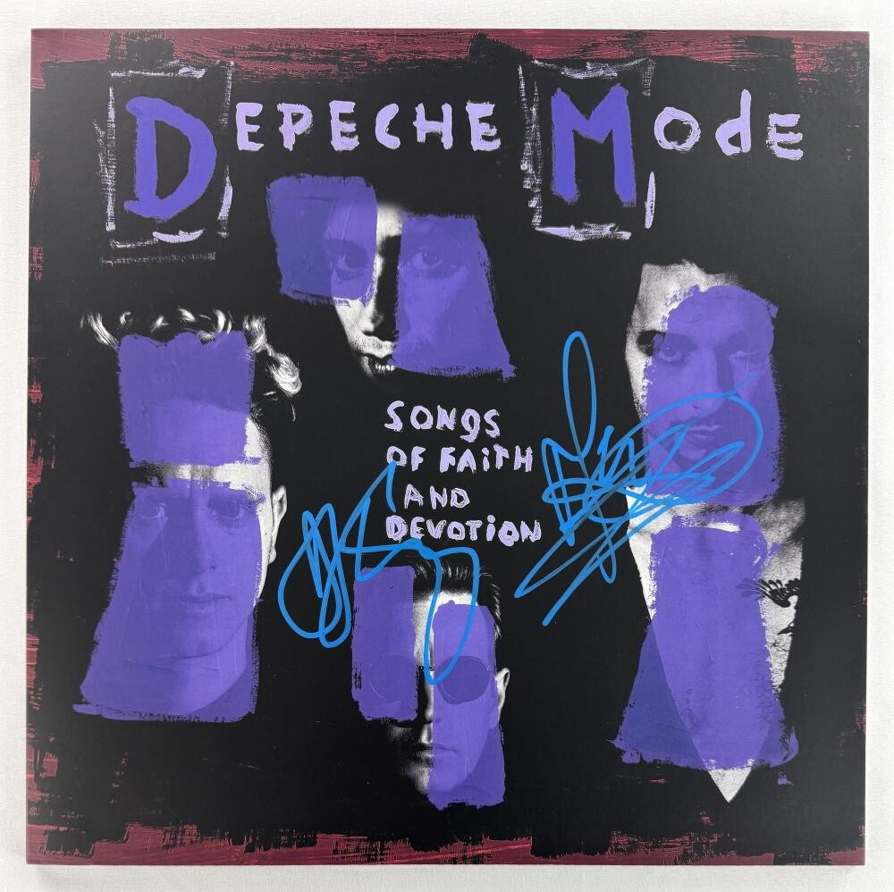 Martin Gore & Dave Gahan Signed Autograph Depeche Mode Album Record Beckett COA