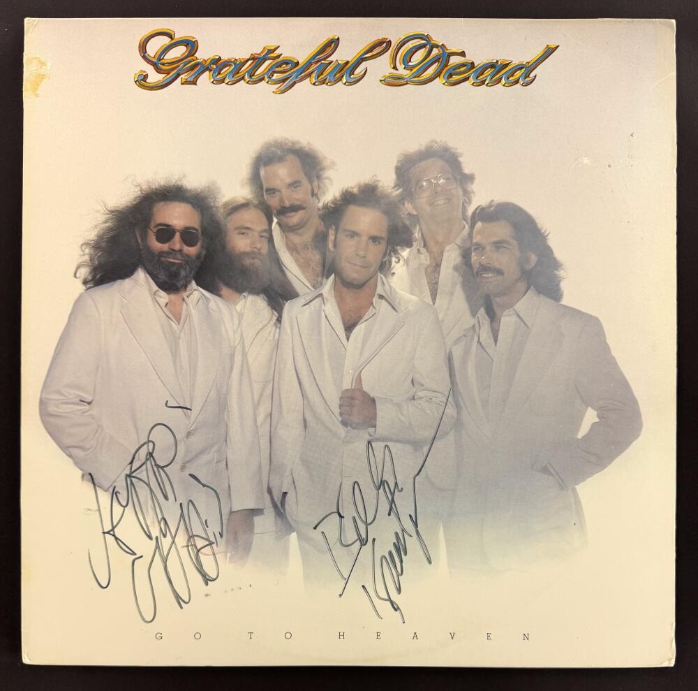 Jerry Garcia Bill Kreutzmann Signed Autograph Grateful Dead Album Record JSA COA