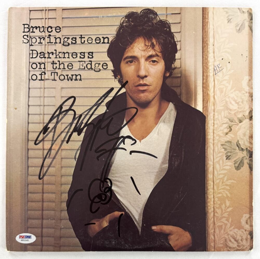 Bruce Springsteen Signed Autograph Edge of Town Album w/ Guitar Sketch PSA COA