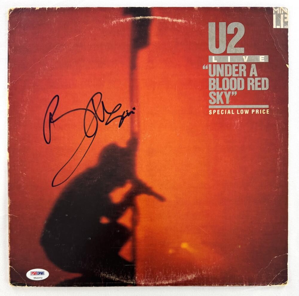 Bono U2 Signed Autograph Album Vinyl Record LP Under A Blood Red Sky w/ PSA COA
