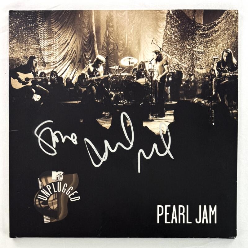 Mike McCready Stone Gossard Signed Autograph Pearl Jam Unplugged Album Record