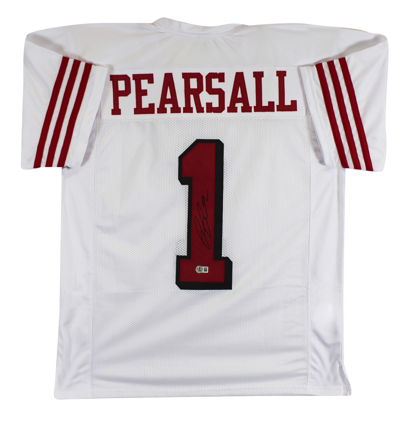 Ricky Pearsall Signed White Pro Style Jersey w/ Dropshadow BAS Witnessed